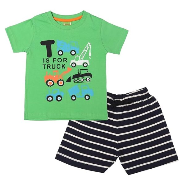 Boy's Latest Trendy Half Sleeves T-Shirt and Shorts Set