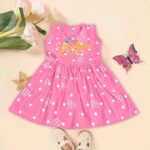 Cotton Embroidered Over-All Printed Frock