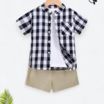 Ethnic Print Short Sleeve Shirt and Shorts Set