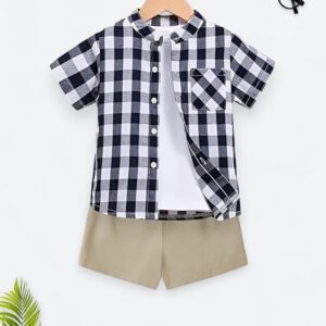 Ethnic Print Short Sleeve Shirt and Shorts Set