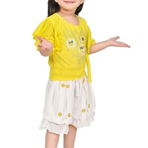 Frill Sleeves Top and Shorts Set for Girls