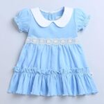 Girl's Cotton Fit and Flare Knee-Length Dress