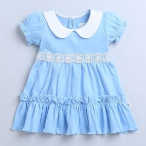 Girl's Cotton Fit and Flare Knee-Length Dress