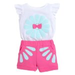 Girls Cotton Floral Print T-shirt And Shorts Set