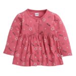 Girls Full Sleeves Cotton Knee Length Casual Frock