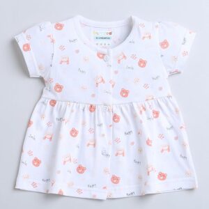 Girls Half Sleeves Cotton Frock