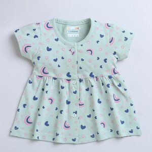Girls Half Sleeves Cotton Frock