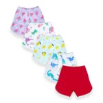 Girls Regular Fit Multicolor Cotton Shorts