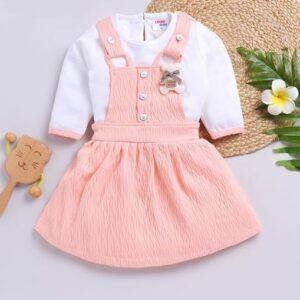 Stretchable 2pc Dungaree Dress