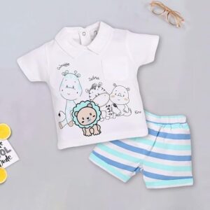 100% Pure Cotton T-shirt and Shorts Set
