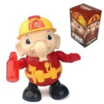 AMAFLIP Musical Funny Dancing Fire Fighter Rescue Elephant Robot Toy for Kids