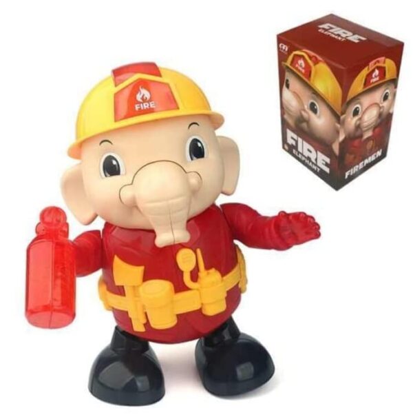 AMAFLIP Musical Funny Dancing Fire Fighter Rescue Elephant Robot Toy for Kids