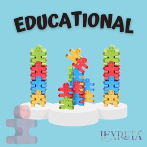 LEXRETA Balancing and Stacking Game Interlocking Blocks for Kids