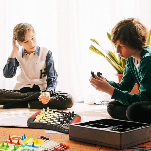 SUPER TOY 6-in-1 Magnetic Board Travel Game for Kids