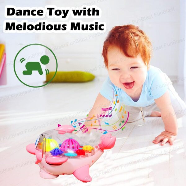 FunBlast Transparent Gear Dolphin Toy