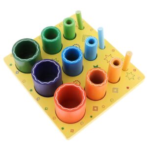 MERISHOPP®Wooden Round Rainbow Sorter