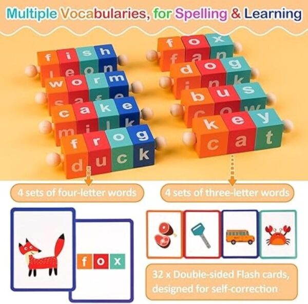 WUDLY Wooden Reading Blocks