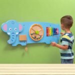 LUXURY ARTS Wooden Elephant Activity Wall Panel