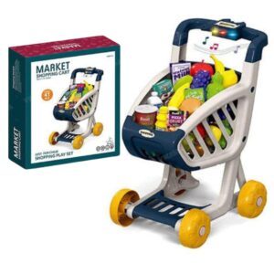 VikriDA 41 Food Fruit Vegetables - Shopping Groceries Cart Trolley For Kids