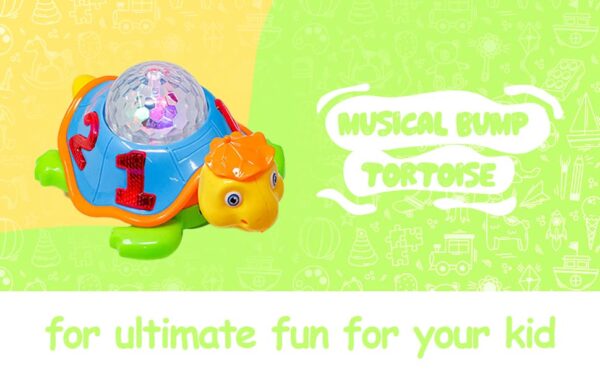 Goyal's Musical Bump and Go Tortoise Toy