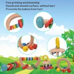 Wudly Rattle Gift Set - Colorful Wooden Toy Set of 4 for Children