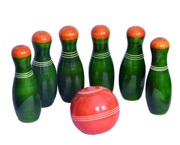 Smartcraft Small Wooden Bowling Set for Kids