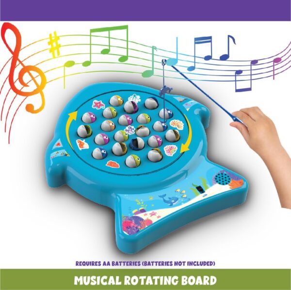 ToyMagic Musical Board Fish Game with Rotating Pond
