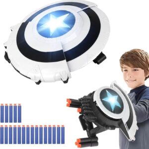 plutofit Superhero Dart Shooting Shield With Lights And 6 Darts