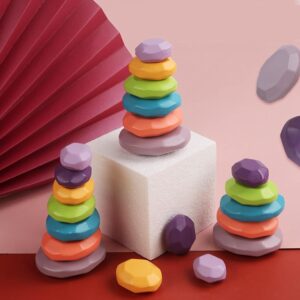 LOOM TREE® Wooden Colored Balancing Stones