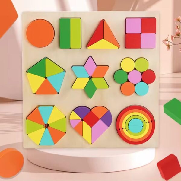 Wudly Fraction Puzzle Board