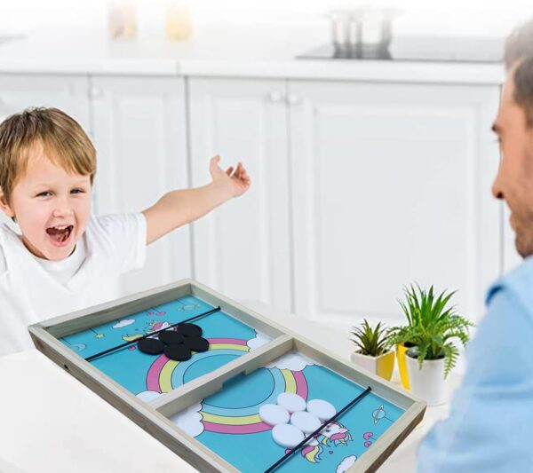VGRASSP Sling Puck Wooden Board Game Toy For Kids