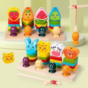TINY TOYS CO Wooden Shape Color Sorting Blocks