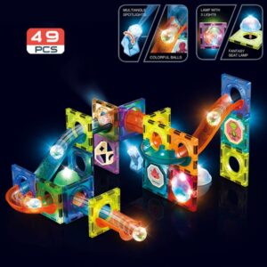 Happy Hues® Light Magnetic Tiles Building Blocks for Kids