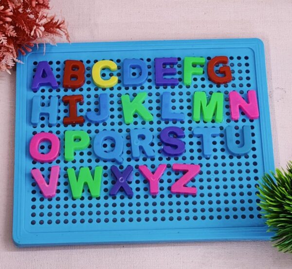 DIY Alphabet Platter Peg Board