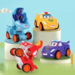 Toys Treasure Plastic Pull Push Back Action Robot Car