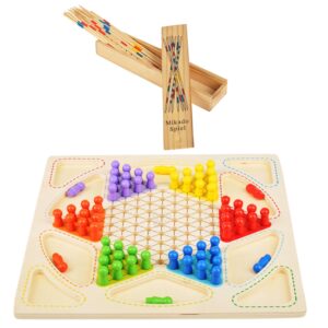 Chinese Checker Board & Ludo and Mikado Sticks Game