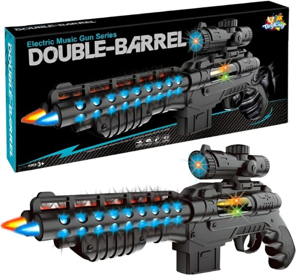 TOYRENTTO Black Toy Gun with Music
