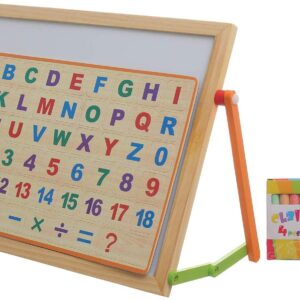 IndusBay® 2 in 1 Wooden Writing Board Double Sided