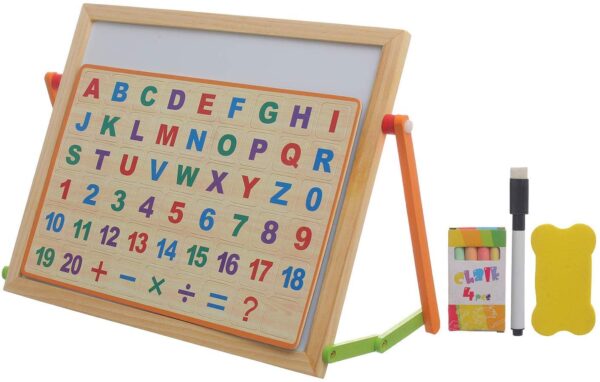 IndusBay® 2 in 1 Wooden Writing Board Double Sided