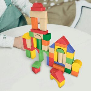 Bnf 50 Pieces Wooden Building Blocks