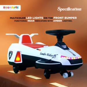 Kidsmate Lambo Rider 2-in-1 Electric & Manual Swing Car
