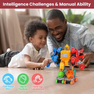 Kidology 5-In-1 Robot Dinosaur Toy Set