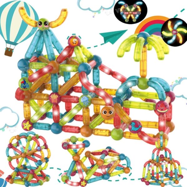VikriDA Big Size Magnetic Building Sticks Blocks