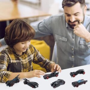 Umadiya® Black Super Hero Mini Metal Die Cast Car Set of 6