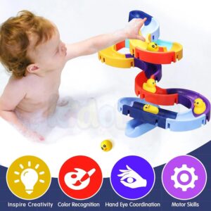 Kidology Small Duck Slide Track Bath Toys for Toddlers