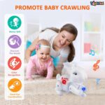 Toyshine Battery Operated Cute Interactive Walking Rabbit with Light & Sound