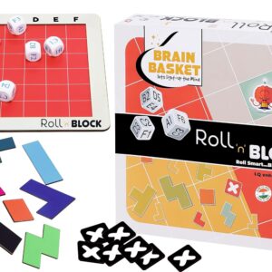 BRAIN BASKET Roll 'N' Block Puzzle Game for Kids