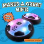 Set of 2 Indoor Hover Ball with LED Lights and Soft Foam Bumpers