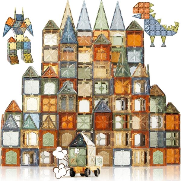 SNAPTRON Magnetic Blocks for Kids Tiles -100 Pieces Set