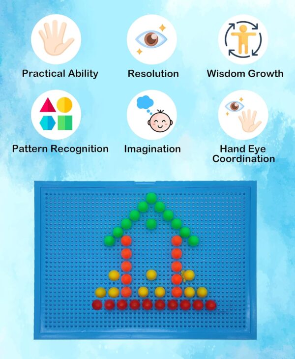 Mushroom Nail Pin Board Toy for Kids